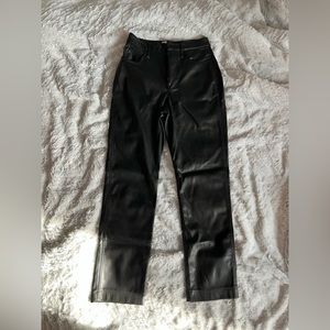 Hollister black leather pants!